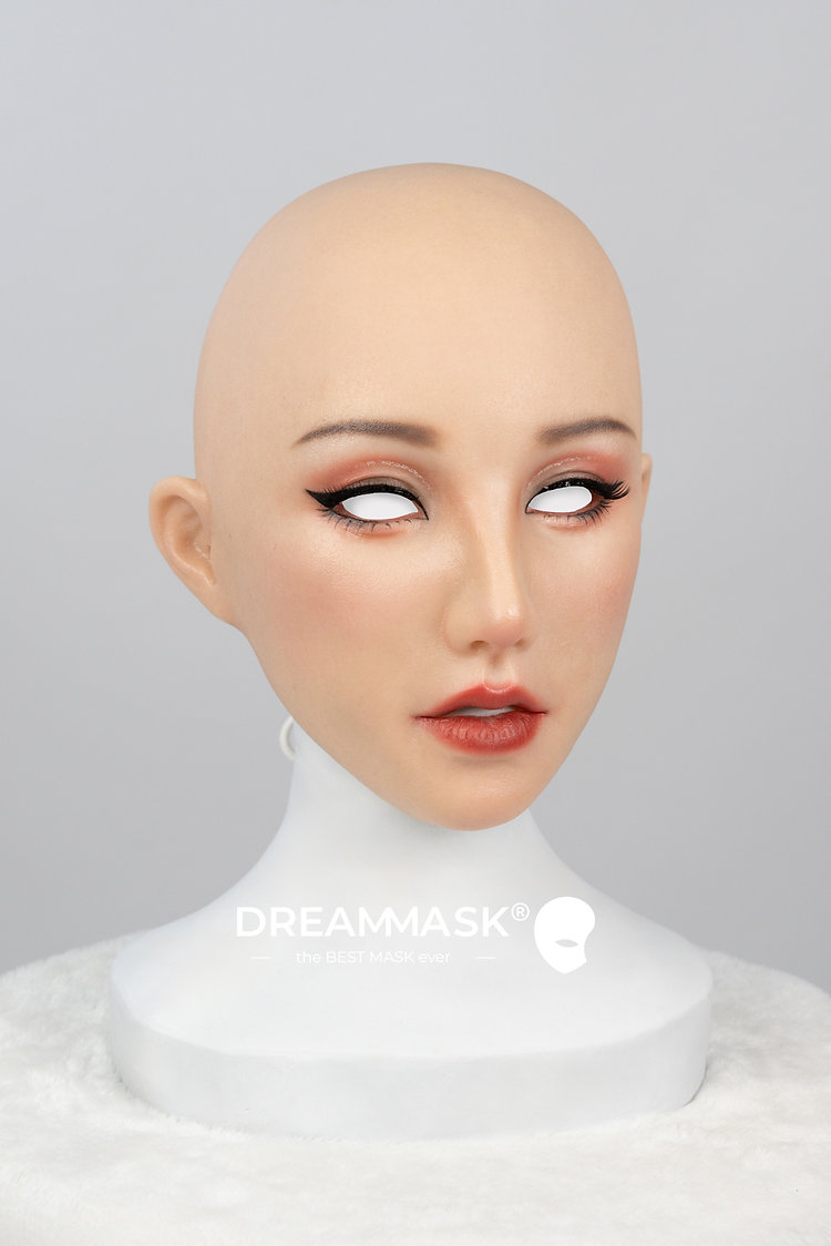 新作登場！！AI美少女の瑶ちゃん　M27　フィメールマスク　超可愛い顏　ハーフマスク/全頭マスク　ノーマルメイク/ビューティーメイク/女神スペシャルメイク付き　瞳取り外し可能　高級シリコン素材　CDCOSER通販　女装子グッズ　全国送料無料-38