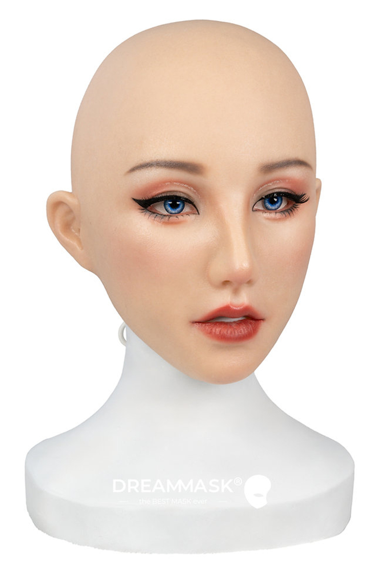 新作登場！！AI美少女の瑶ちゃん　M27　フィメールマスク　超可愛い顏　ハーフマスク/全頭マスク　ノーマルメイク/ビューティーメイク/女神スペシャルメイク付き　瞳取り外し可能　高級シリコン素材　CDCOSER通販　女装子グッズ　全国送料無料-40