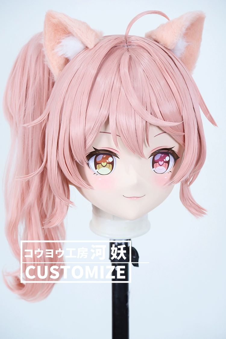 二次元美少女　鍵つき全頭面　KIGURUMIマスク(C-141~C-150)　通気孔付　高品質樹脂製　サイズオーダーメイド　フルヘッド　アニメマスク　河妖工房製品　正規品保証　全国送料無料-23