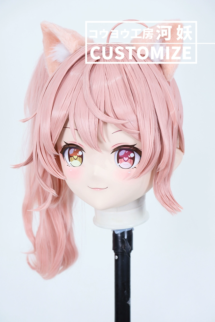 二次元美少女　鍵つき全頭面　KIGURUMIマスク(C-141~C-150)　通気孔付　高品質樹脂製　サイズオーダーメイド　フルヘッド　アニメマスク　河妖工房製品　正規品保証　全国送料無料-24