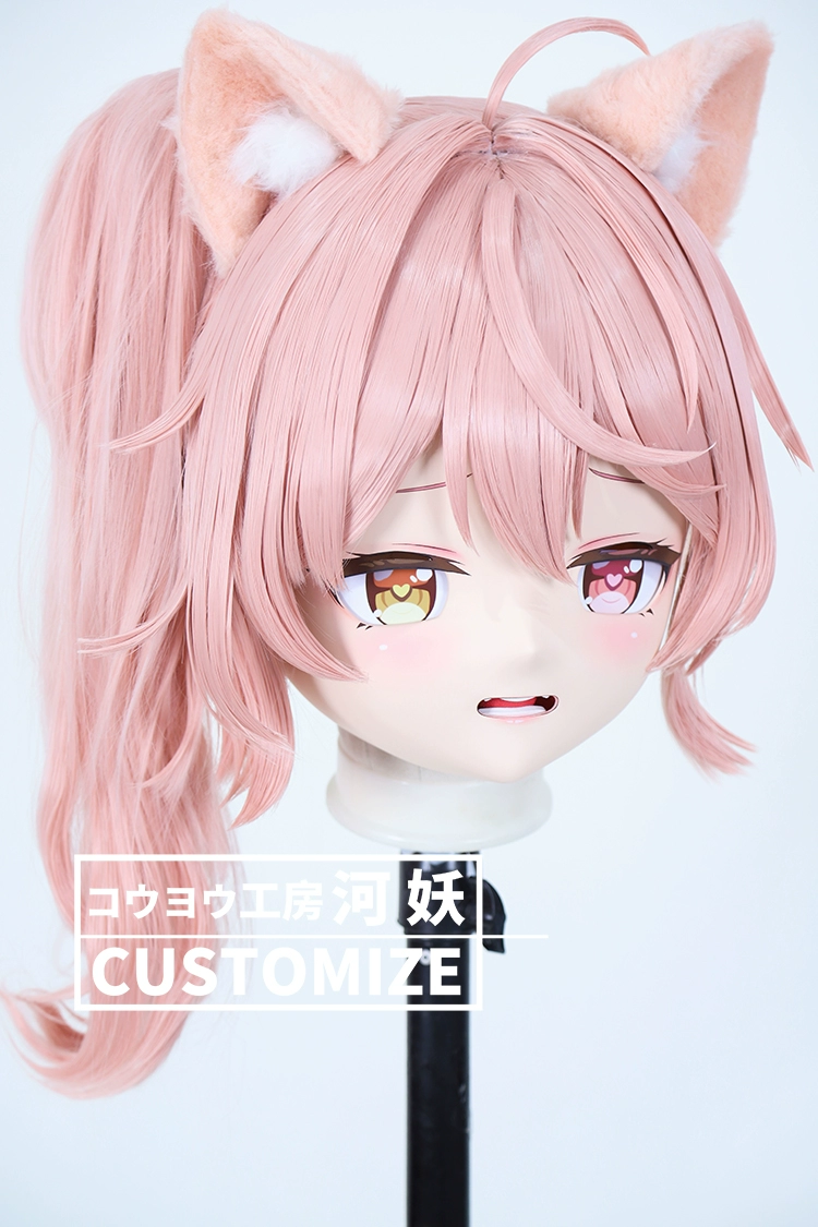 二次元美少女　鍵つき全頭面　KIGURUMIマスク(C-141~C-150)　通気孔付　高品質樹脂製　サイズオーダーメイド　フルヘッド　アニメマスク　河妖工房製品　正規品保証　全国送料無料-26