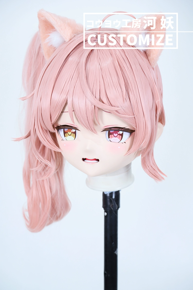二次元美少女　鍵つき全頭面　KIGURUMIマスク(C-141~C-150)　通気孔付　高品質樹脂製　サイズオーダーメイド　フルヘッド　アニメマスク　河妖工房製品　正規品保証　全国送料無料-27