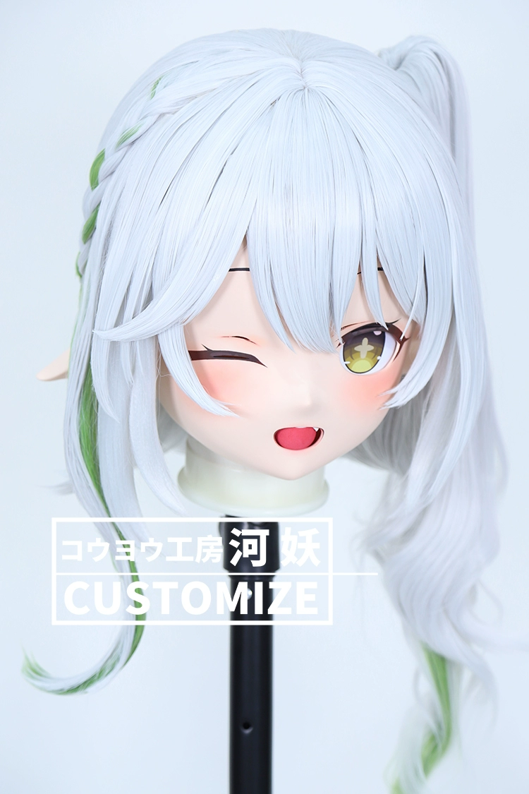 二次元美少女　鍵つき全頭面　KIGURUMIマスク(C-151~C-160)　通気孔付　高品質樹脂製　サイズオーダーメイド　フルヘッド　アニメマスク　河妖工房製品　正規品保証　全国送料無料-2