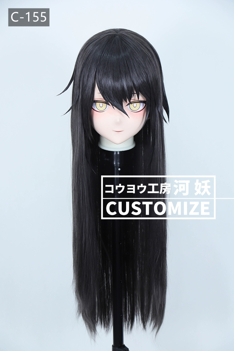 二次元美少女　鍵つき全頭面　KIGURUMIマスク(C-151~C-160)　通気孔付　高品質樹脂製　サイズオーダーメイド　フルヘッド　アニメマスク　河妖工房製品　正規品保証　全国送料無料-12
