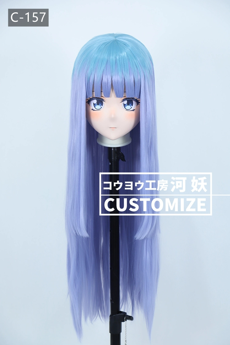 二次元美少女　鍵つき全頭面　KIGURUMIマスク(C-151~C-160)　通気孔付　高品質樹脂製　サイズオーダーメイド　フルヘッド　アニメマスク　河妖工房製品　正規品保証　全国送料無料-18