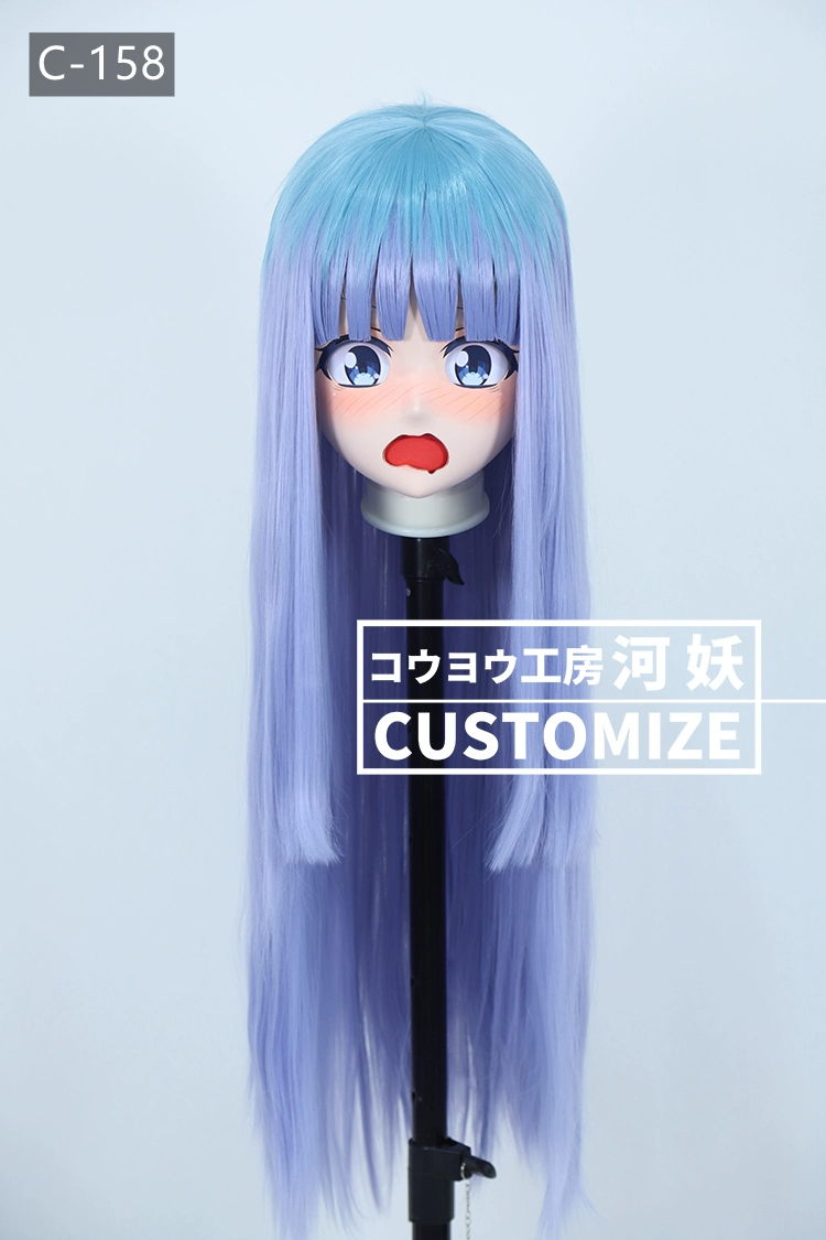 二次元美少女　鍵つき全頭面　KIGURUMIマスク(C-151~C-160)　通気孔付　高品質樹脂製　サイズオーダーメイド　フルヘッド　アニメマスク　河妖工房製品　正規品保証　全国送料無料-20