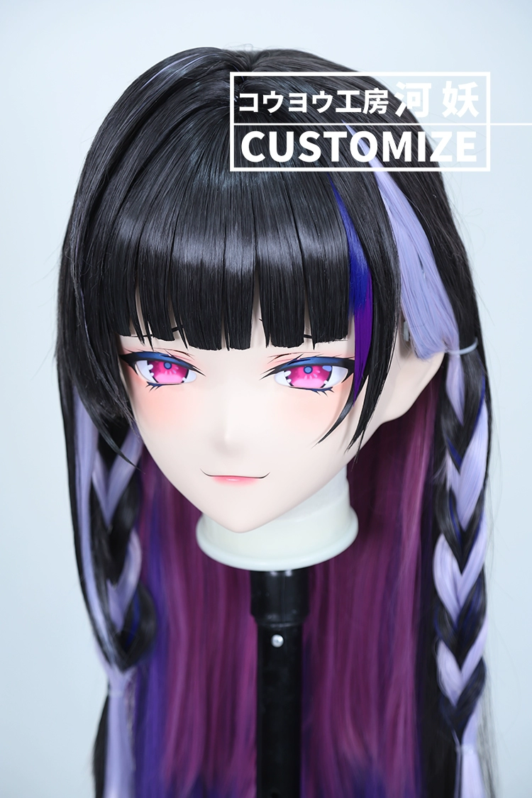 二次元美少女　鍵つき全頭面　KIGURUMIマスク(C-151~C-160)　通気孔付　高品質樹脂製　サイズオーダーメイド　フルヘッド　アニメマスク　河妖工房製品　正規品保証　全国送料無料-25