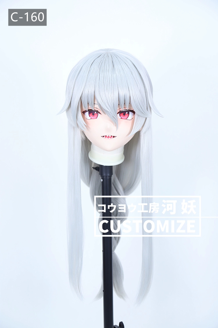 二次元美少女　鍵つき全頭面　KIGURUMIマスク(C-151~C-160)　通気孔付　高品質樹脂製　サイズオーダーメイド　フルヘッド　アニメマスク　河妖工房製品　正規品保証　全国送料無料-26