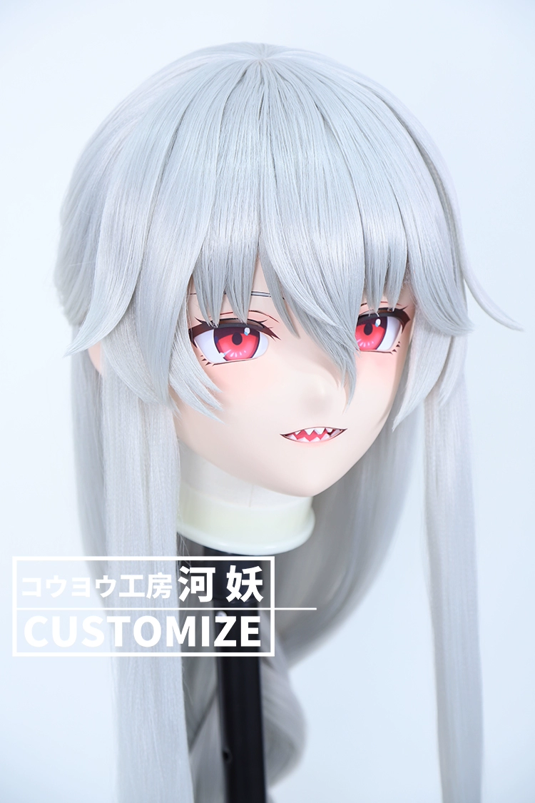 二次元美少女　鍵つき全頭面　KIGURUMIマスク(C-151~C-160)　通気孔付　高品質樹脂製　サイズオーダーメイド　フルヘッド　アニメマスク　河妖工房製品　正規品保証　全国送料無料-27
