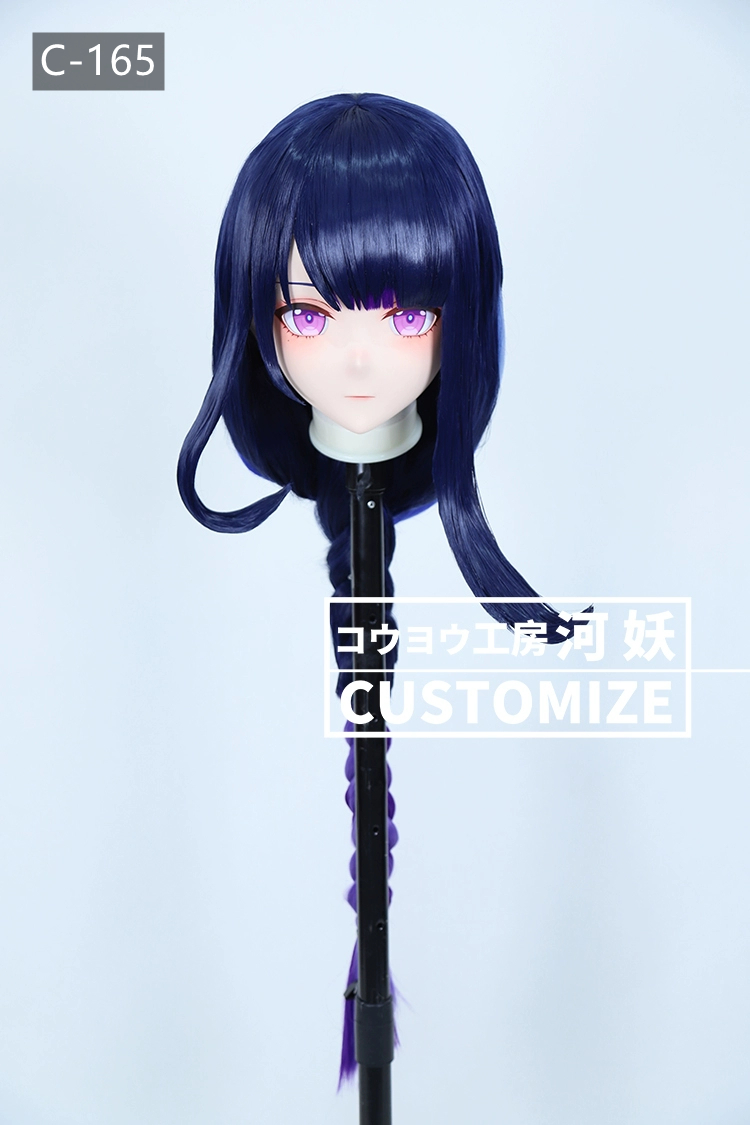 二次元美少女　鍵つき全頭面　KIGURUMIマスク(C-161~C-170)　通気孔付　高品質樹脂製　サイズオーダーメイド　フルヘッド　アニメマスク　河妖工房製品　正規品保証　全国送料無料-13