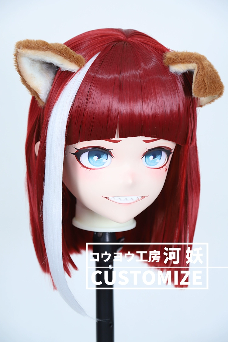 二次元美少女　鍵つき全頭面　KIGURUMIマスク(C-161~C-170)　通気孔付　高品質樹脂製　サイズオーダーメイド　フルヘッド　アニメマスク　河妖工房製品　正規品保証　全国送料無料-29