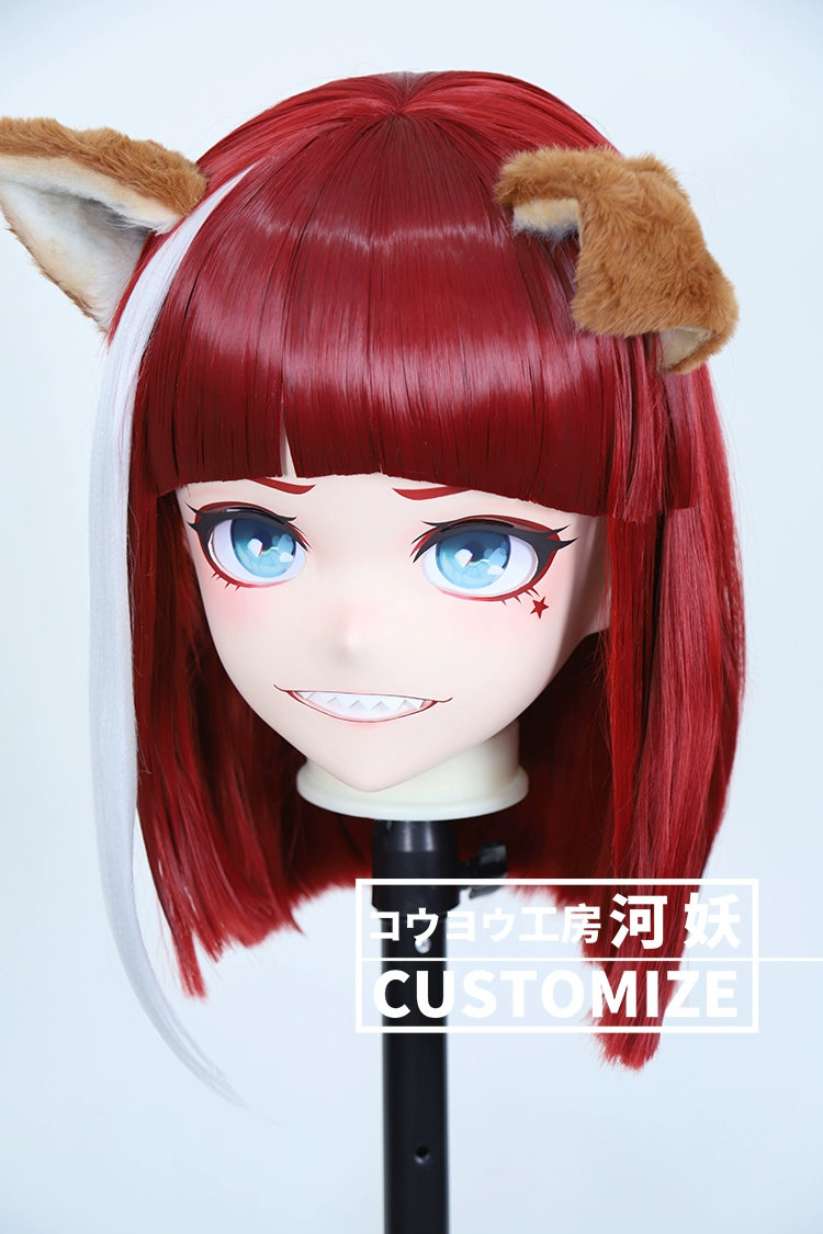 二次元美少女　鍵つき全頭面　KIGURUMIマスク(C-161~C-170)　通気孔付　高品質樹脂製　サイズオーダーメイド　フルヘッド　アニメマスク　河妖工房製品　正規品保証　全国送料無料-30