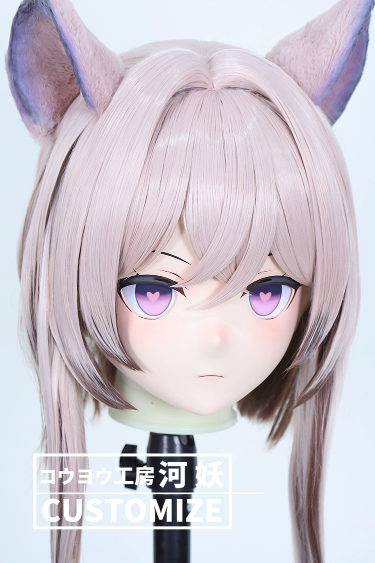 二次元美少女　鍵つき全頭面　KIGURUMIマスク(C-171~C-180)　通気孔付　高品質樹脂製　サイズオーダーメイド　フルヘッド　アニメマスク　河妖工房製品　正規品保証　全国送料無料-2