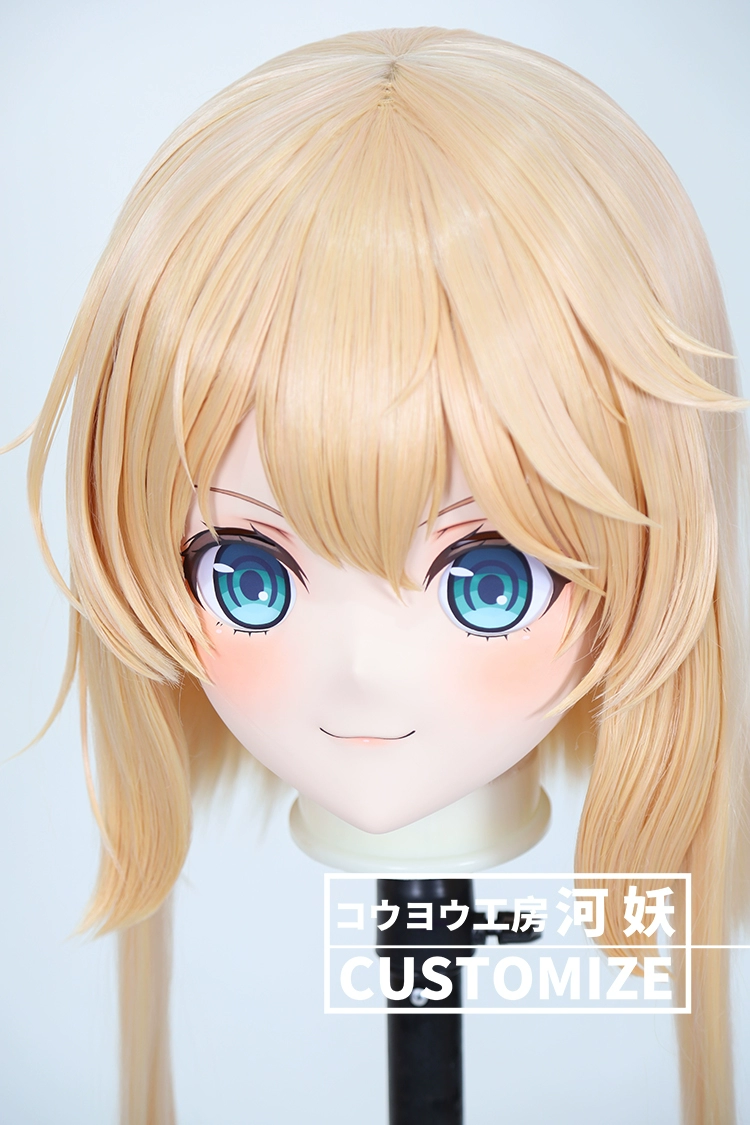 二次元美少女　鍵つき全頭面　KIGURUMIマスク(C-171~C-180)　通気孔付　高品質樹脂製　サイズオーダーメイド　フルヘッド　アニメマスク　河妖工房製品　正規品保証　全国送料無料-15