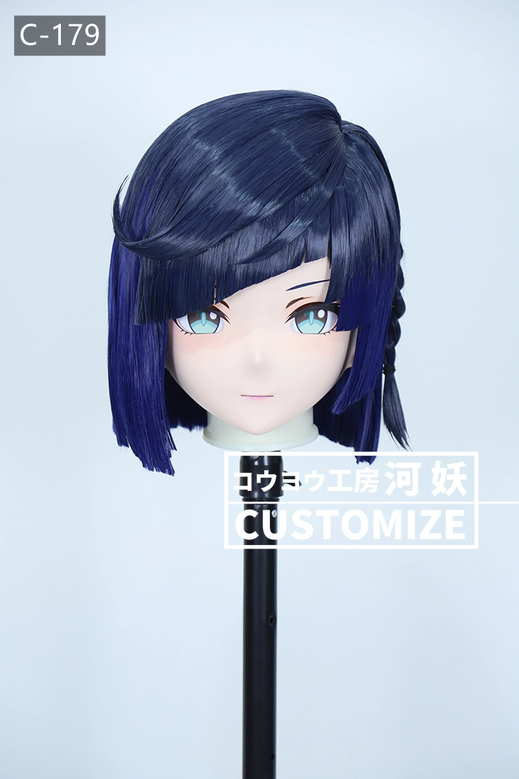 二次元美少女　鍵つき全頭面　KIGURUMIマスク(C-171~C-180)　通気孔付　高品質樹脂製　サイズオーダーメイド　フルヘッド　アニメマスク　河妖工房製品　正規品保証　全国送料無料-25