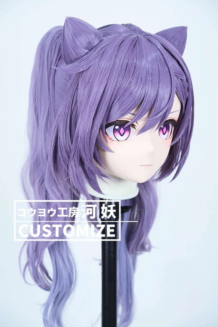 二次元美少女　鍵つき全頭面　KIGURUMIマスク(C-181~C-190)　通気孔付　高品質樹脂製　サイズオーダーメイド　フルヘッド　アニメマスク　河妖工房製品　正規品保証　全国送料無料-2