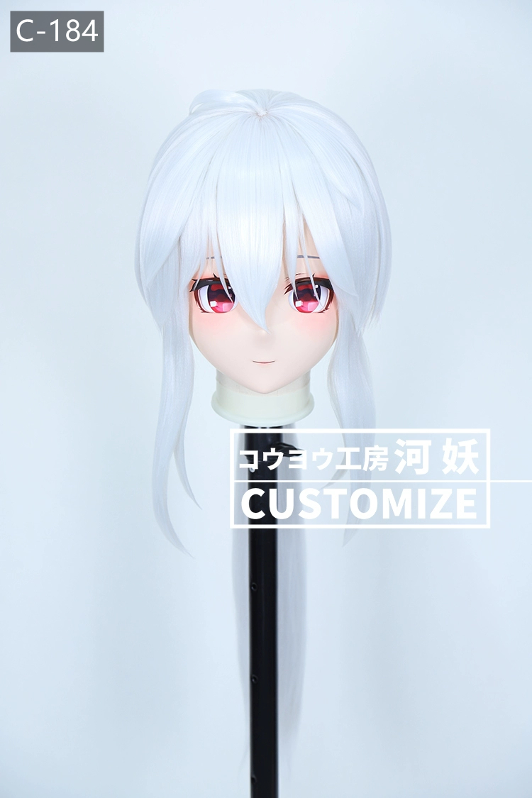 二次元美少女　鍵つき全頭面　KIGURUMIマスク(C-181~C-190)　通気孔付　高品質樹脂製　サイズオーダーメイド　フルヘッド　アニメマスク　河妖工房製品　正規品保証　全国送料無料-10