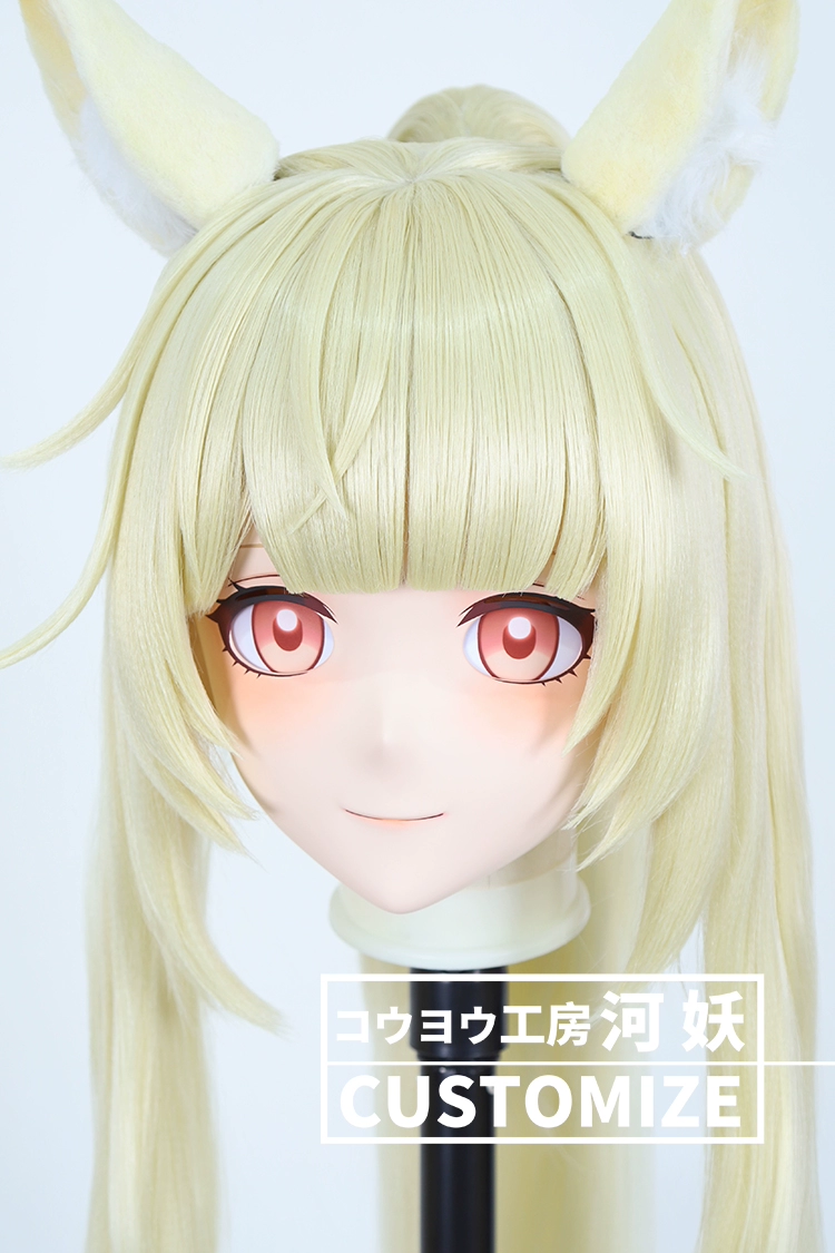 二次元美少女　鍵つき全頭面　KIGURUMIマスク(C-181~C-190)　通気孔付　高品質樹脂製　サイズオーダーメイド　フルヘッド　アニメマスク　河妖工房製品　正規品保証　全国送料無料-18