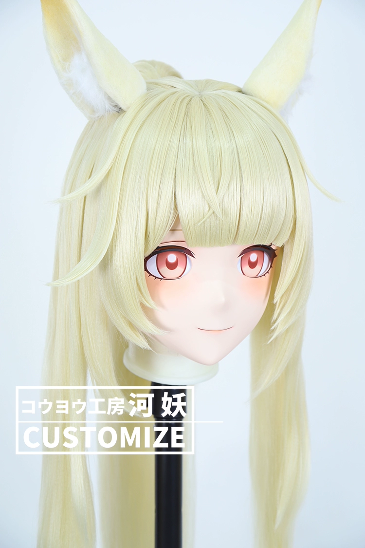 二次元美少女　鍵つき全頭面　KIGURUMIマスク(C-181~C-190)　通気孔付　高品質樹脂製　サイズオーダーメイド　フルヘッド　アニメマスク　河妖工房製品　正規品保証　全国送料無料-17
