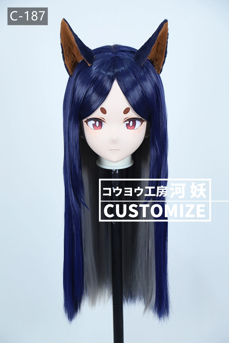 二次元美少女　鍵つき全頭面　KIGURUMIマスク(C-181~C-190)　通気孔付　高品質樹脂製　サイズオーダーメイド　フルヘッド　アニメマスク　河妖工房製品　正規品保証　全国送料無料-19