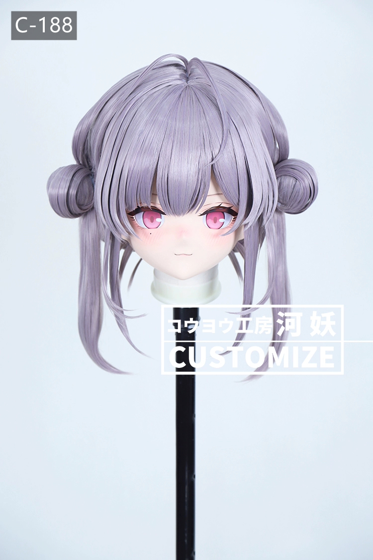 二次元美少女　鍵つき全頭面　KIGURUMIマスク(C-181~C-190)　通気孔付　高品質樹脂製　サイズオーダーメイド　フルヘッド　アニメマスク　河妖工房製品　正規品保証　全国送料無料-22