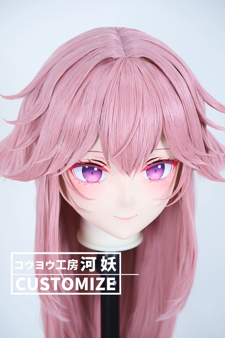 二次元美少女　鍵つき全頭面　KIGURUMIマスク(C-181~C-190)　通気孔付　高品質樹脂製　サイズオーダーメイド　フルヘッド　アニメマスク　河妖工房製品　正規品保証　全国送料無料-26