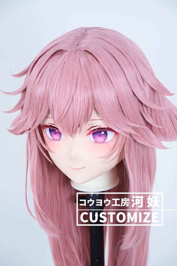 二次元美少女　鍵つき全頭面　KIGURUMIマスク(C-181~C-190)　通気孔付　高品質樹脂製　サイズオーダーメイド　フルヘッド　アニメマスク　河妖工房製品　正規品保証　全国送料無料-27