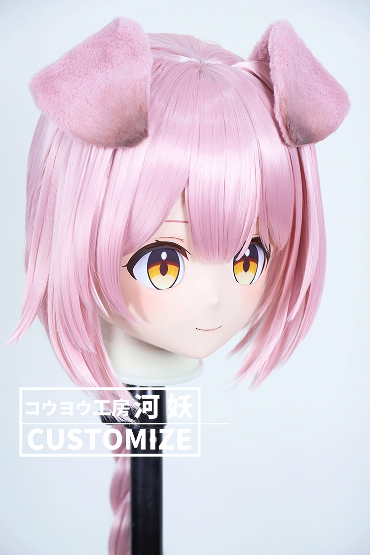二次元美少女　鍵つき全頭面　KIGURUMIマスク(C-191~C-200)　通気孔付　高品質樹脂製　サイズオーダーメイド　フルヘッド　アニメマスク　河妖工房製品　正規品保証　全国送料無料-13