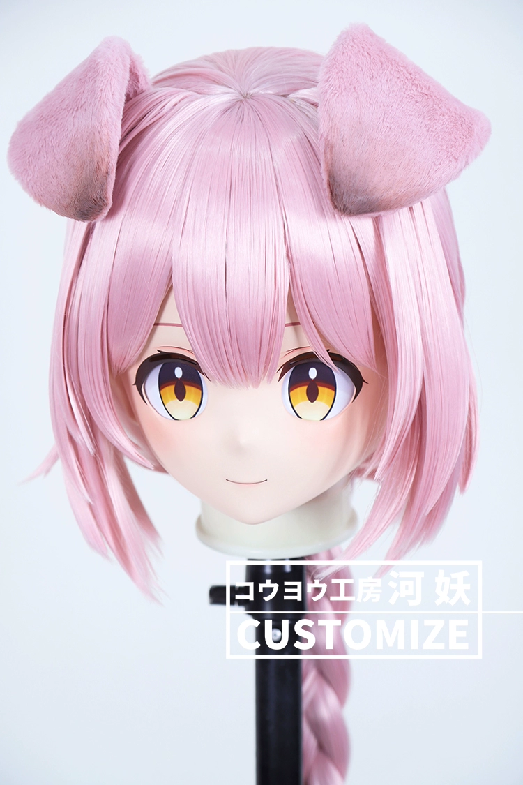 二次元美少女　鍵つき全頭面　KIGURUMIマスク(C-191~C-200)　通気孔付　高品質樹脂製　サイズオーダーメイド　フルヘッド　アニメマスク　河妖工房製品　正規品保証　全国送料無料-14