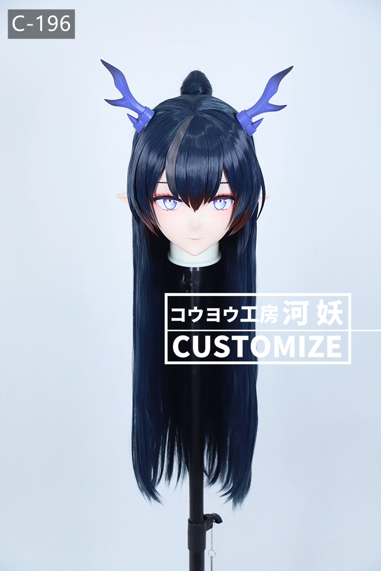 二次元美少女　鍵つき全頭面　KIGURUMIマスク(C-191~C-200)　通気孔付　高品質樹脂製　サイズオーダーメイド　フルヘッド　アニメマスク　河妖工房製品　正規品保証　全国送料無料-15