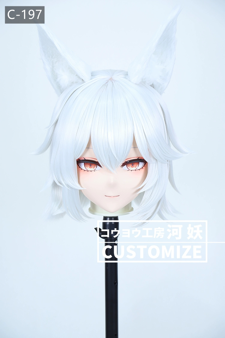 二次元美少女　鍵つき全頭面　KIGURUMIマスク(C-191~C-200)　通気孔付　高品質樹脂製　サイズオーダーメイド　フルヘッド　アニメマスク　河妖工房製品　正規品保証　全国送料無料-18