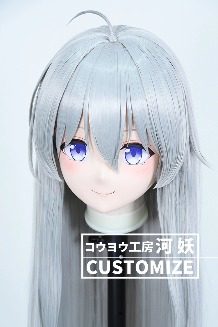 二次元美少女　鍵つき全頭面　KIGURUMIマスク(C-191~C-200)　通気孔付　高品質樹脂製　サイズオーダーメイド　フルヘッド　アニメマスク　河妖工房製品　正規品保証　全国送料無料-23