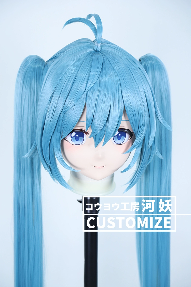 二次元美少女　鍵つき全頭面　KIGURUMIマスク(C-201~C-210)　通気孔付　高品質樹脂製　サイズオーダーメイド　フルヘッド　アニメマスク　河妖工房製品　正規品保証　全国送料無料-8