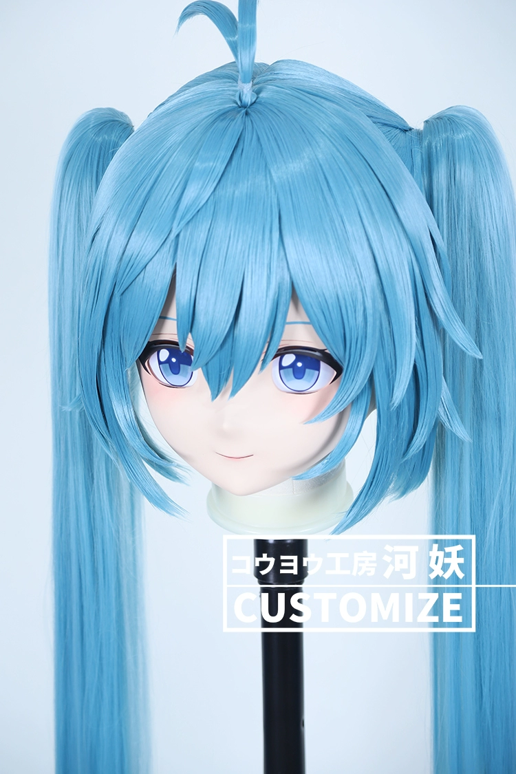 二次元美少女　鍵つき全頭面　KIGURUMIマスク(C-201~C-210)　通気孔付　高品質樹脂製　サイズオーダーメイド　フルヘッド　アニメマスク　河妖工房製品　正規品保証　全国送料無料-9