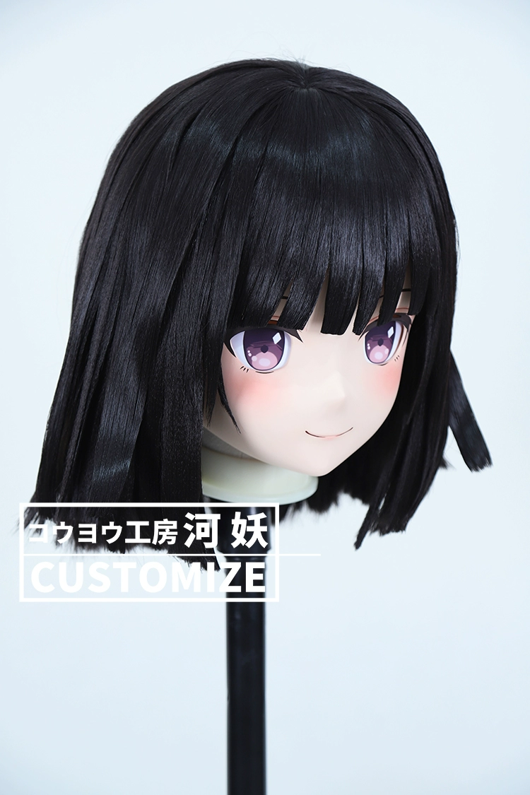 二次元美少女　鍵つき全頭面　KIGURUMIマスク(C-201~C-210)　通気孔付　高品質樹脂製　サイズオーダーメイド　フルヘッド　アニメマスク　河妖工房製品　正規品保証　全国送料無料-11