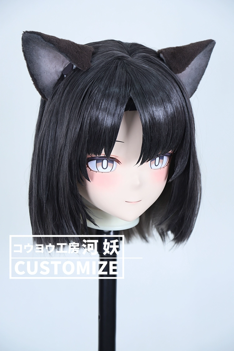 二次元美少女　鍵つき全頭面　KIGURUMIマスク(C-201~C-210)　通気孔付　高品質樹脂製　サイズオーダーメイド　フルヘッド　アニメマスク　河妖工房製品　正規品保証　全国送料無料-17