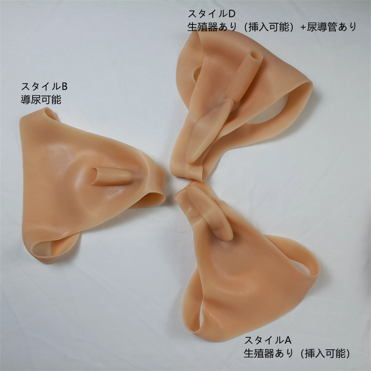 大人気！！Tバック式　シリコン変装下着　収まりが良い性転換パンツ　リアルな女性器　挿入/陰毛選択可能　男の娘　偽膣　女装用-12