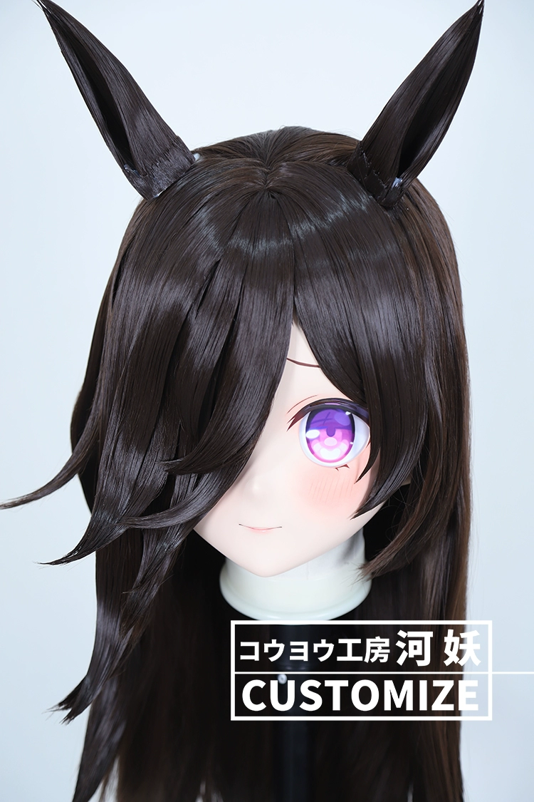 二次元美少女　鍵つき全頭面　KIGURUMIマスク(C-201~C-210)　通気孔付　高品質樹脂製　サイズオーダーメイド　フルヘッド　アニメマスク　河妖工房製品　正規品保証　全国送料無料-26