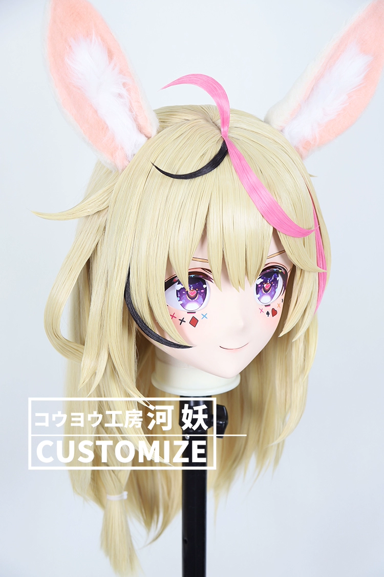 二次元美少女　鍵つき全頭面　KIGURUMIマスク(C-211~C-220)　通気孔付　高品質樹脂製　サイズオーダーメイド　フルヘッド　アニメマスク　河妖工房製品　正規品保証　全国送料無料-11