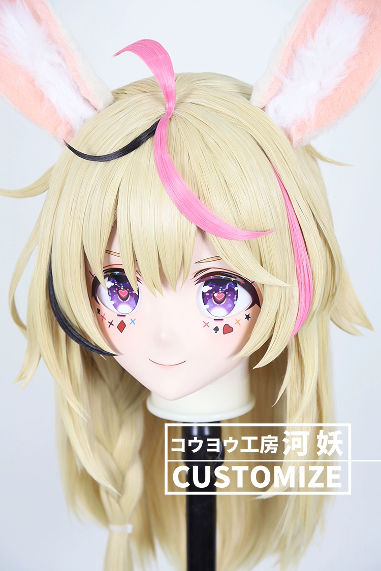 二次元美少女　鍵つき全頭面　KIGURUMIマスク(C-211~C-220)　通気孔付　高品質樹脂製　サイズオーダーメイド　フルヘッド　アニメマスク　河妖工房製品　正規品保証　全国送料無料-12