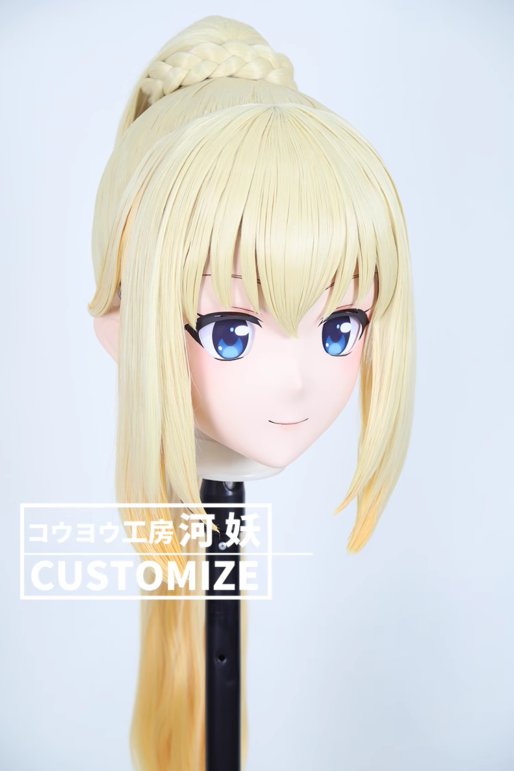 二次元美少女　鍵つき全頭面　KIGURUMIマスク(C-211~C-220)　通気孔付　高品質樹脂製　サイズオーダーメイド　フルヘッド　アニメマスク　河妖工房製品　正規品保証　全国送料無料-17