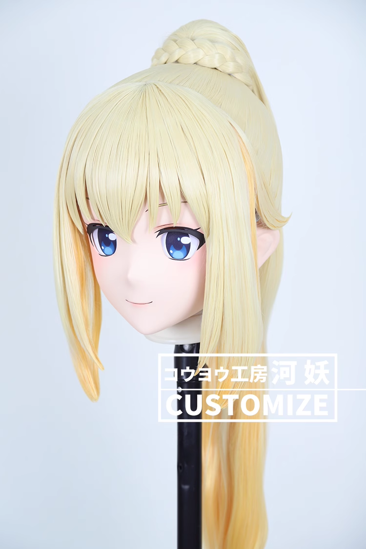 二次元美少女　鍵つき全頭面　KIGURUMIマスク(C-211~C-220)　通気孔付　高品質樹脂製　サイズオーダーメイド　フルヘッド　アニメマスク　河妖工房製品　正規品保証　全国送料無料-18