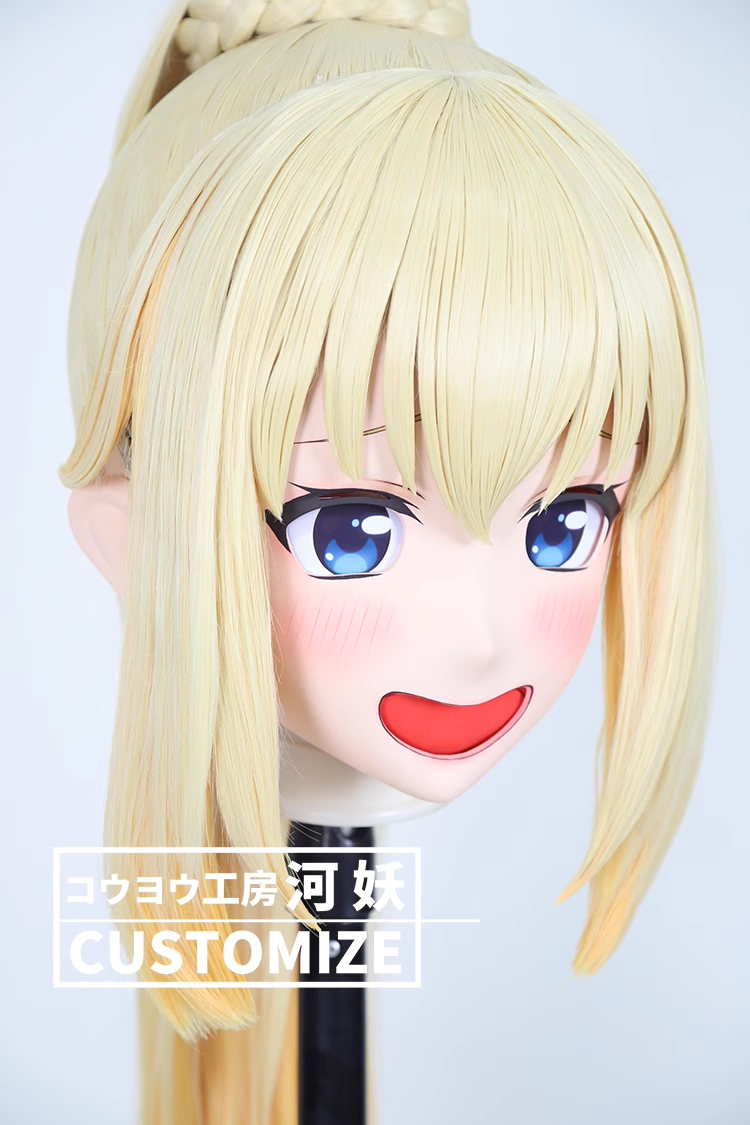 二次元美少女　鍵つき全頭面　KIGURUMIマスク(C-211~C-220)　通気孔付　高品質樹脂製　サイズオーダーメイド　フルヘッド　アニメマスク　河妖工房製品　正規品保証　全国送料無料-20