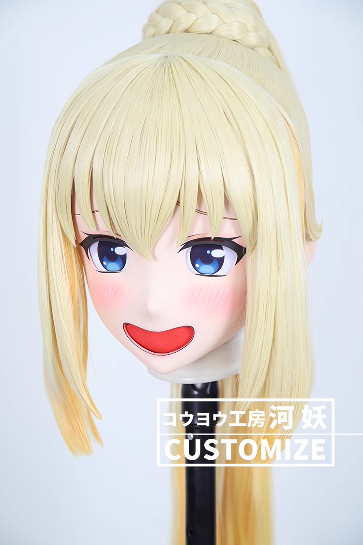 二次元美少女　鍵つき全頭面　KIGURUMIマスク(C-211~C-220)　通気孔付　高品質樹脂製　サイズオーダーメイド　フルヘッド　アニメマスク　河妖工房製品　正規品保証　全国送料無料-21
