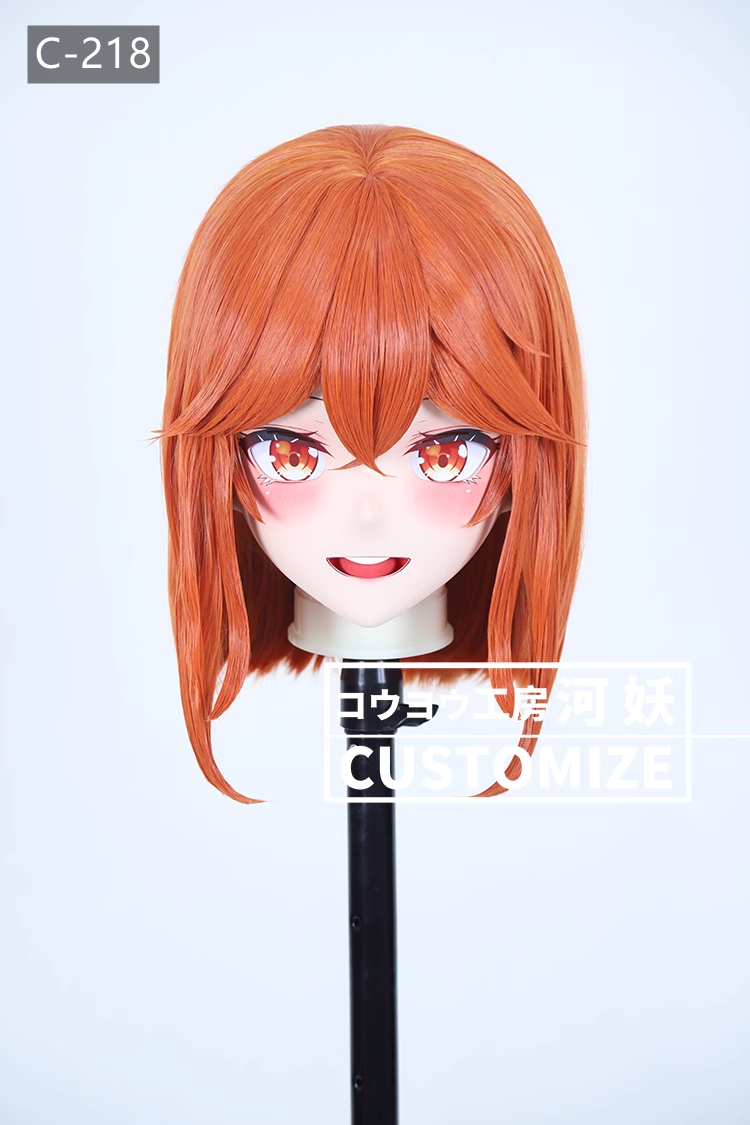 二次元美少女　鍵つき全頭面　KIGURUMIマスク(C-211~C-220)　通気孔付　高品質樹脂製　サイズオーダーメイド　フルヘッド　アニメマスク　河妖工房製品　正規品保証　全国送料無料-22