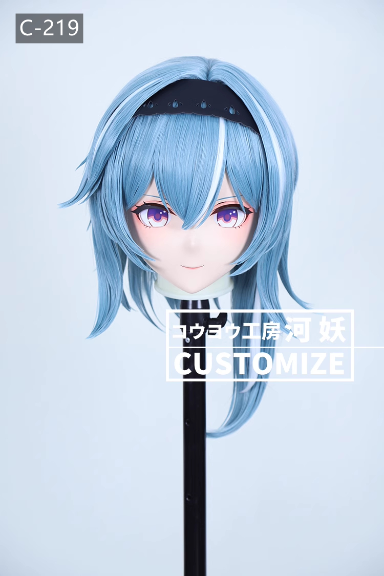 二次元美少女　鍵つき全頭面　KIGURUMIマスク(C-211~C-220)　通気孔付　高品質樹脂製　サイズオーダーメイド　フルヘッド　アニメマスク　河妖工房製品　正規品保証　全国送料無料-25