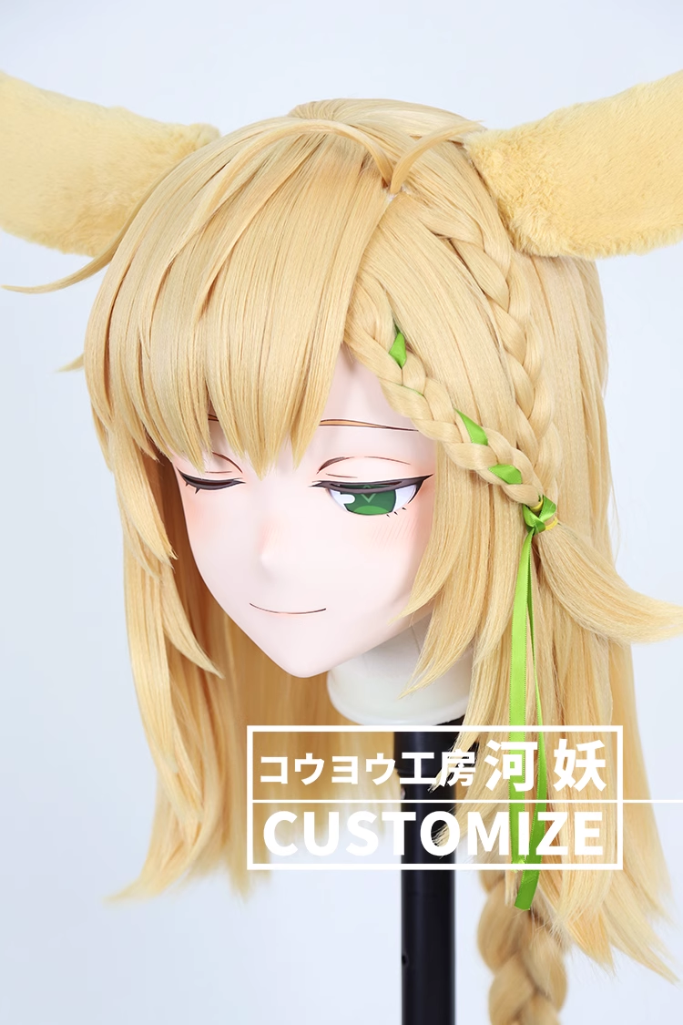 二次元美少女　鍵つき全頭面　KIGURUMIマスク(C-221~C-230)　通気孔付　高品質樹脂製　サイズオーダーメイド　フルヘッド　アニメマスク　河妖工房製品　正規品保証　全国送料無料-6