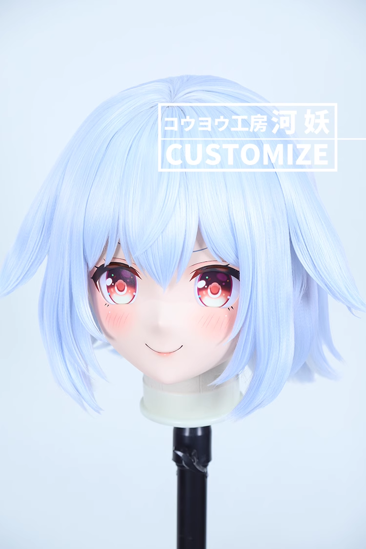 二次元美少女　鍵つき全頭面　KIGURUMIマスク(C-221~C-230)　通気孔付　高品質樹脂製　サイズオーダーメイド　フルヘッド　アニメマスク　河妖工房製品　正規品保証　全国送料無料-18