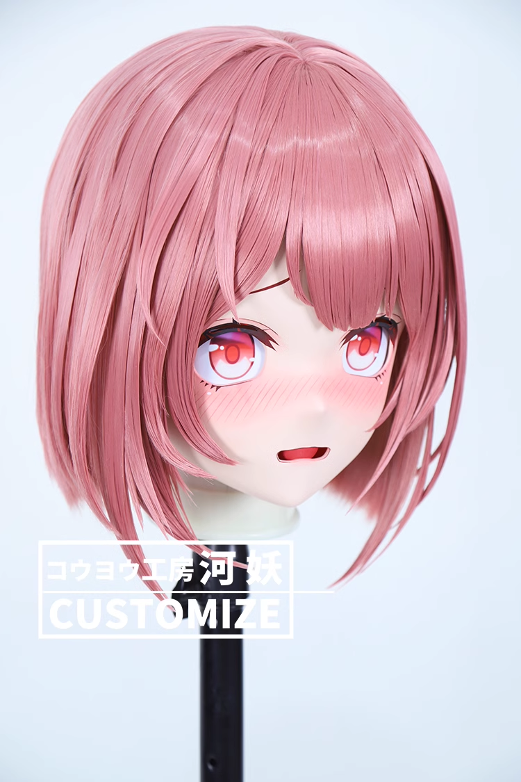 二次元美少女　鍵つき全頭面　KIGURUMIマスク(C-221~C-230)　通気孔付　高品質樹脂製　サイズオーダーメイド　フルヘッド　アニメマスク　河妖工房製品　正規品保証　全国送料無料-23