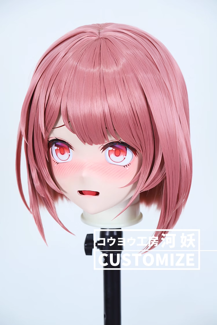 二次元美少女　鍵つき全頭面　KIGURUMIマスク(C-221~C-230)　通気孔付　高品質樹脂製　サイズオーダーメイド　フルヘッド　アニメマスク　河妖工房製品　正規品保証　全国送料無料-24